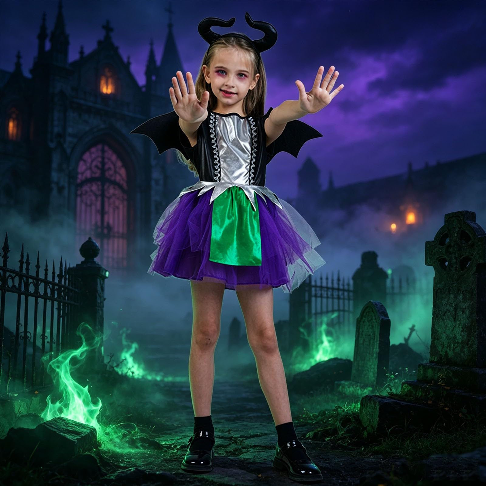 Generisch Elegante Halloween-Prinzessinnen: Kinderkostüm für Bühnenauftritte, Kostümpartys andere Festliche Anlässe