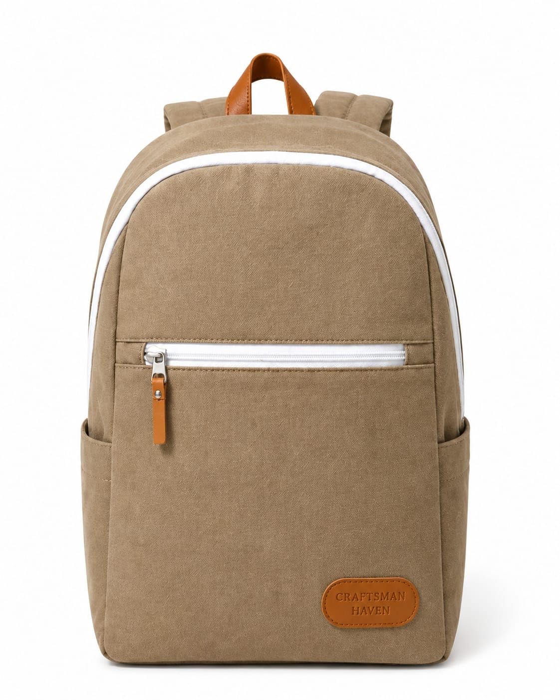 Canvas Backpack | Lightweight Casual Daypack with Front Zipper Pocket | Durable Travel, & Daily Use Backpack | Unisex Travel Backpack | Laptop Backpack Compatible with upto 14 inch Laptop-image-28