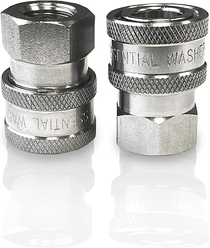 Essential Washer Conexión rápida NPT hembra de 14 pulgadas de acero inoxidable  Accesorios de conexión rápida para lavadora a presión  5000 PSI
