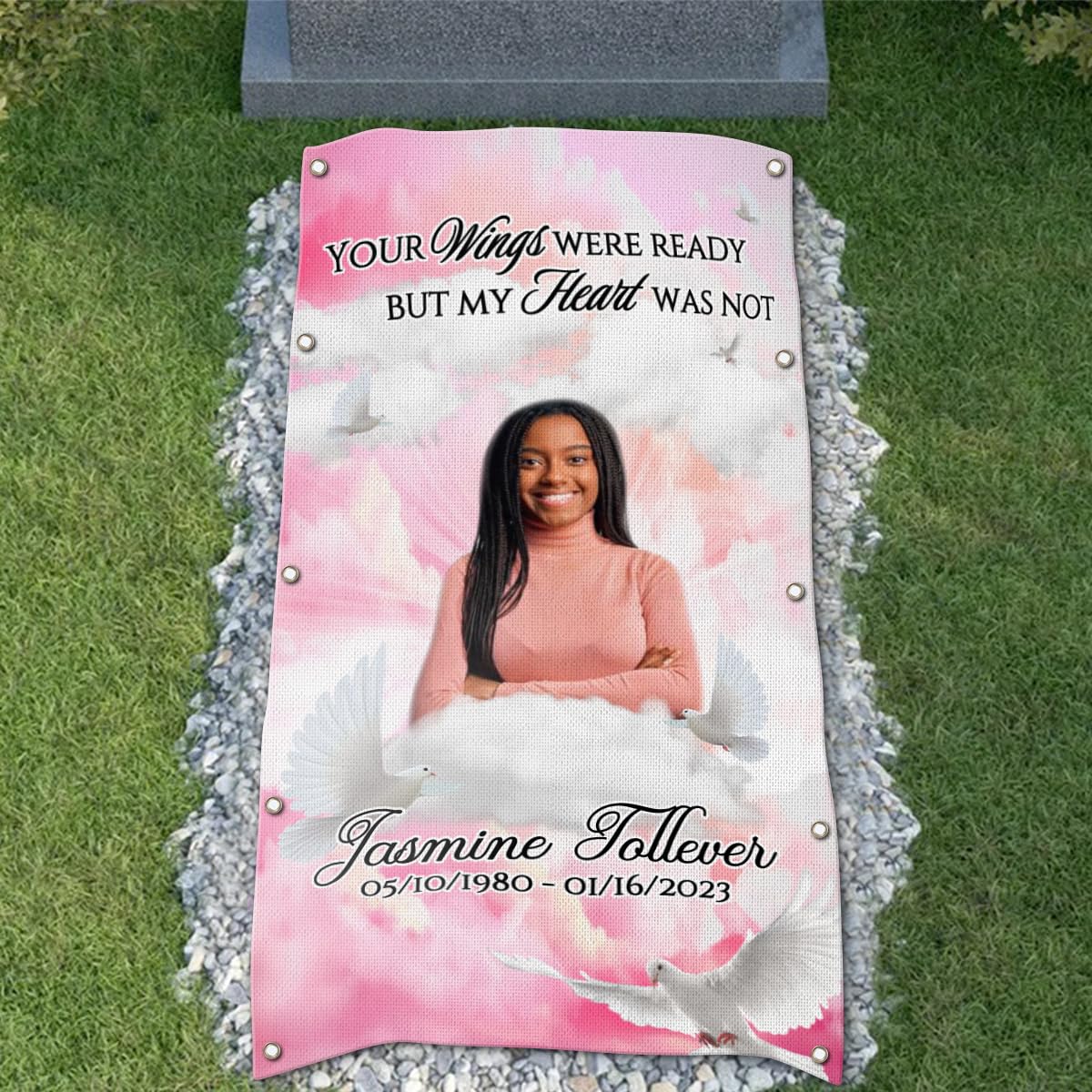 Amazon.com: 44memory Custom Memorial Grave Blanket
