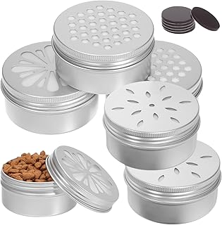 KESYOO Olfactory Training Kit for Dogs 6 Aluminium Boxes Hollow Designs (Honeycomb, Leaf, Juice) 3 Models X 2 Units 6 Magnetic Adhesives 25x2mm for Detection Work