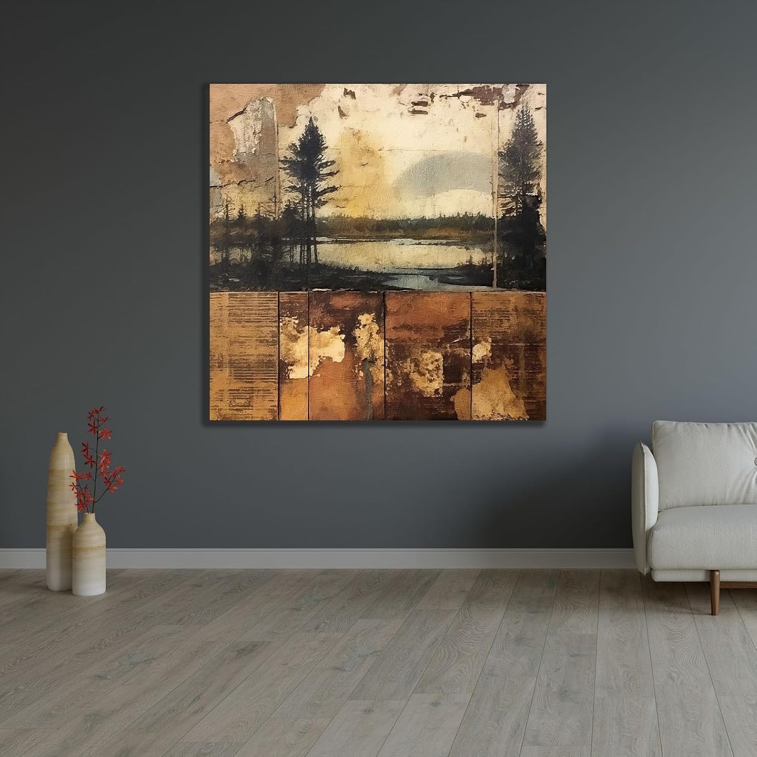ArtDirect Rustic Collage 3 Custom Framed Art Print Giclee Print or Canvas Options with Various Sizes and Customization by RileyB