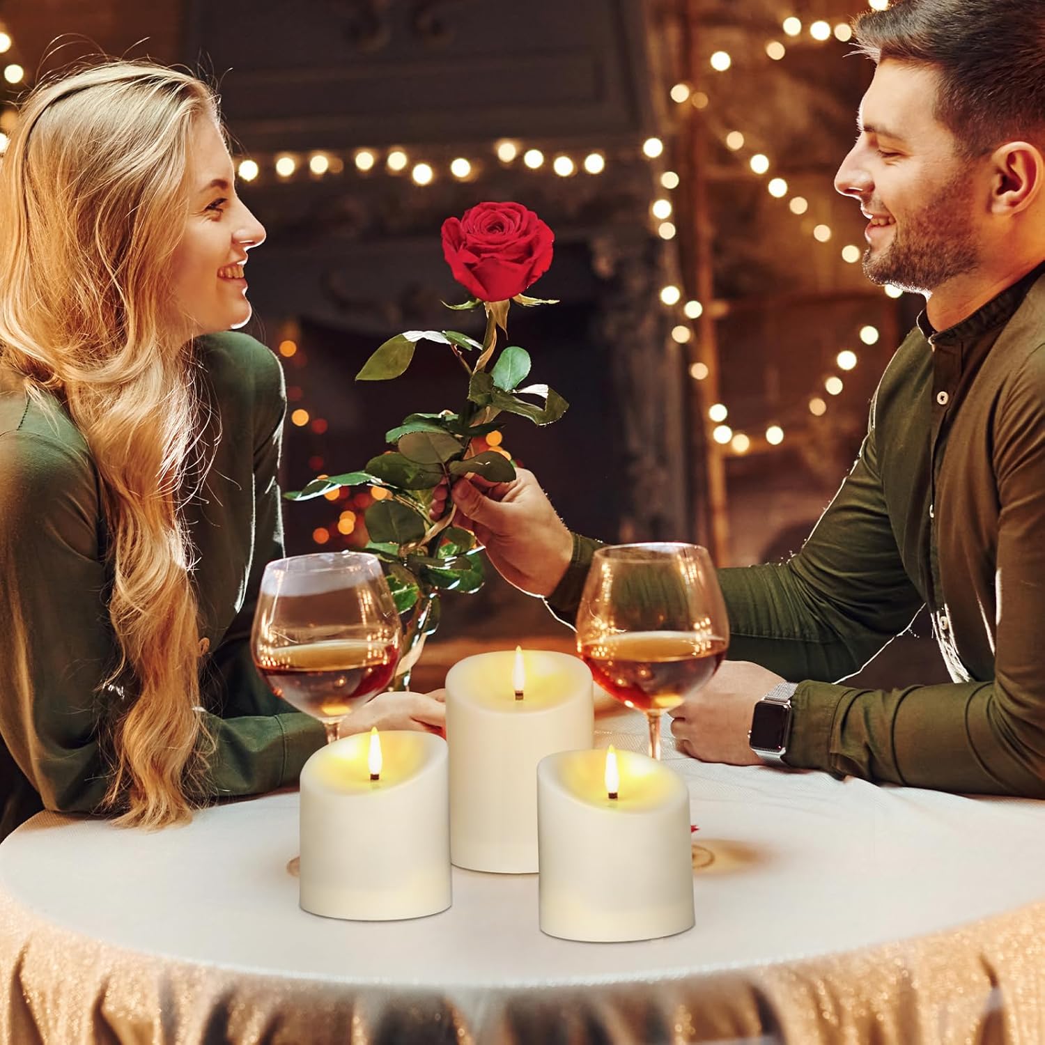 Outdoor Waterproof Flameless Candles, LED Candles, Battery Operated Candles with Remote and Timers, Electric Fake Plastic Pillar Candles