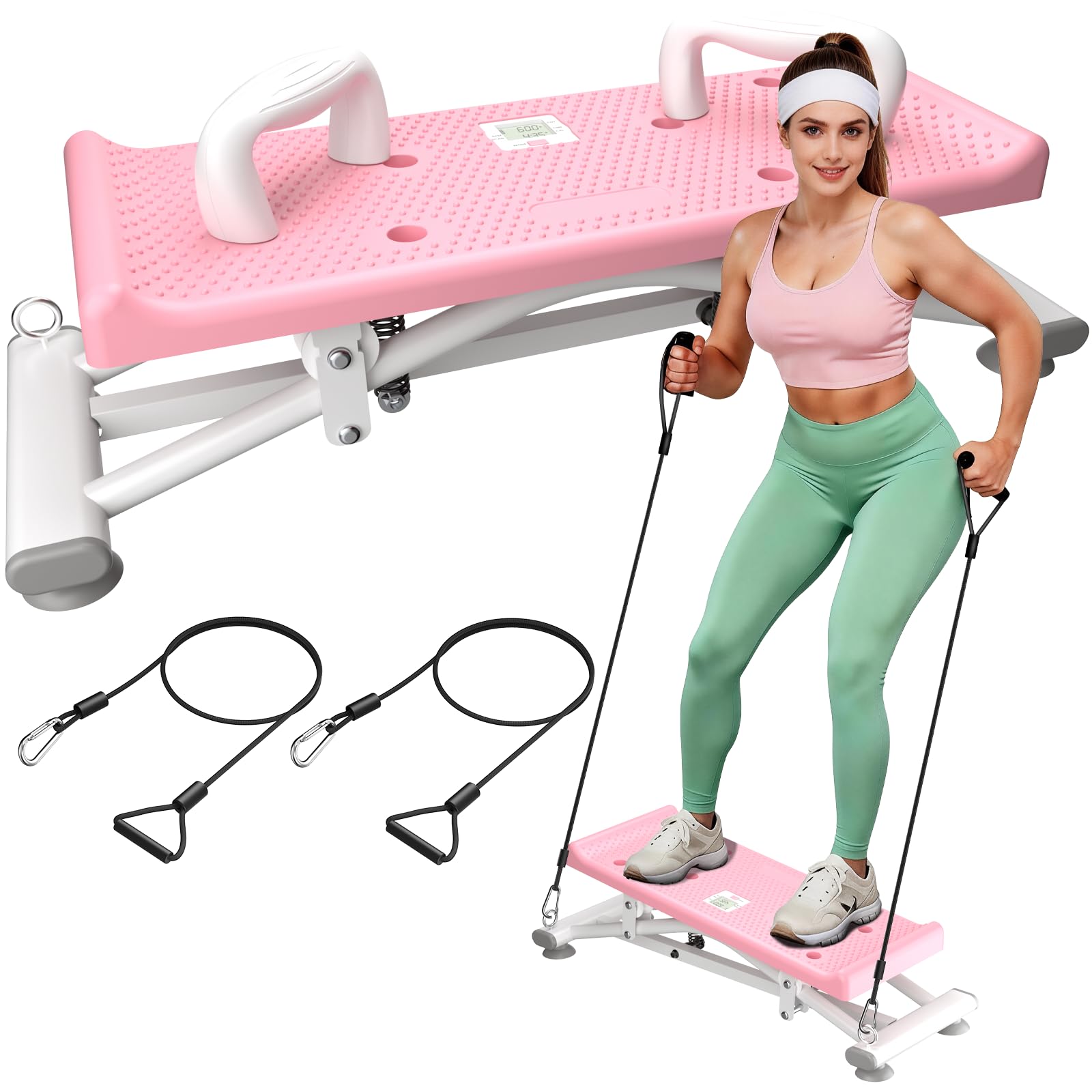Photo 1 of ***FACTORY SEALED ***
RoyalRcmtx Balance Board for Adults, Rocking Stepper with Resistance Bands, 300LBS Portable Wobble Board, Quiet Side to Side Ski Simulator Trainer Exercise Machine for Home Gym(Multi Board_Pink)