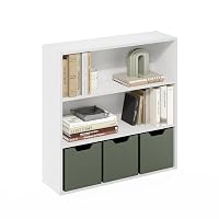 Furinno PASIR Libreria A 3 Ripiani, Libreria Con Ripiano Aperto