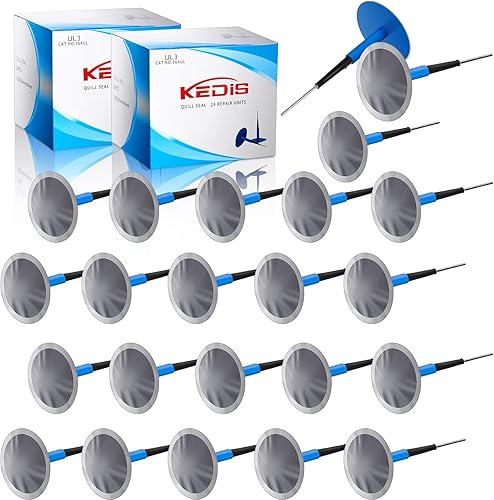 Miniatura 8 de Frienda Kit de parches de neumáticos de goma para reparación de neumáticos, kit de tapones de goma para reparación de pinchazos (24 unidades, 0.24 x