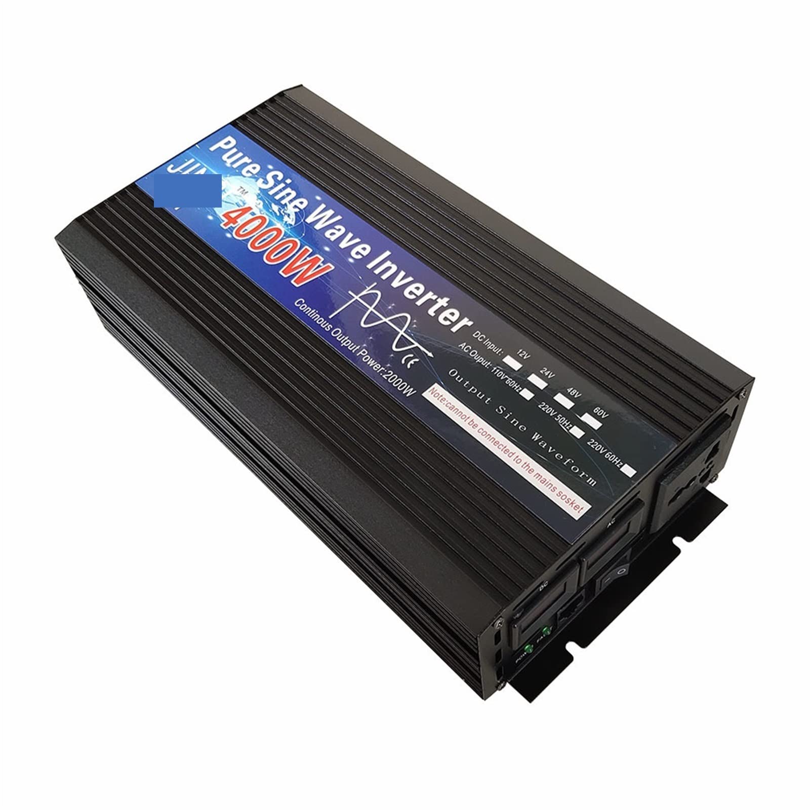 Przetwornica Napięcia, Czysta fala sinusoidalna falownik 12V 24V 220 3000W 4000W moc samochodowy Micro Inversor napięcie konwerter energii słonecznej DIY(3000w,12V_50HZ_UPGRADE)