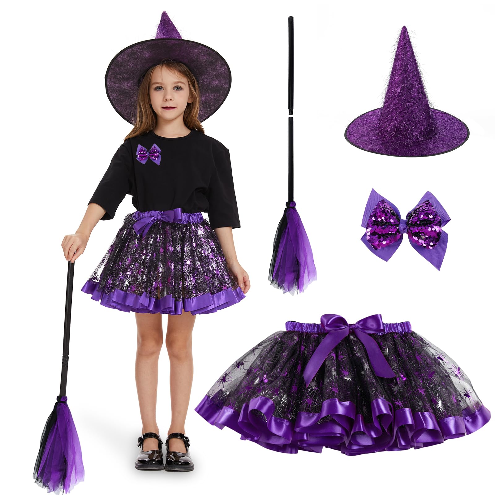 Accessori Strega Donna Ulikey Halloween Costume Strega Bambina - Main Image