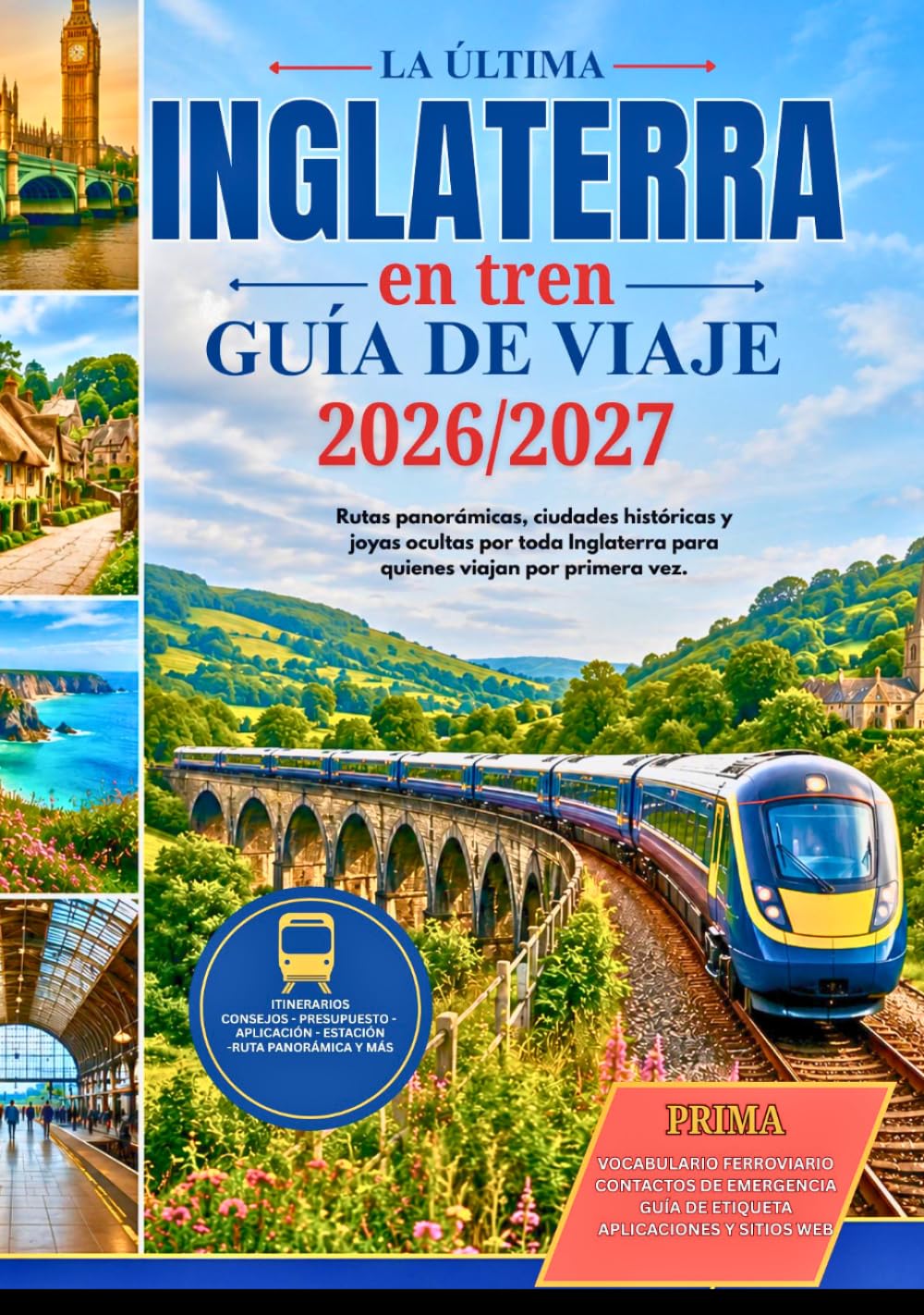 Guía de viajes en tren por Inglaterra 2026/2027: El viaje en tren definitivo por Inglaterra: Londres,York, Cornualles, los Cotswolds, el Distrito de los Lagos, rutas costeras panorámicas y estrategia