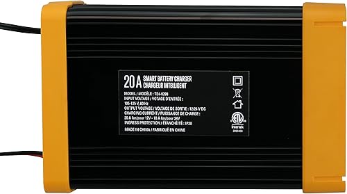 Miniatura 5 de Cargador de batería inteligente de 20 amperios, 12V/20A y 24V/10A, para litio, LiFePO4 y plomo-ácido (AGM/Gel/SLA/MF), para automóvil, barco,