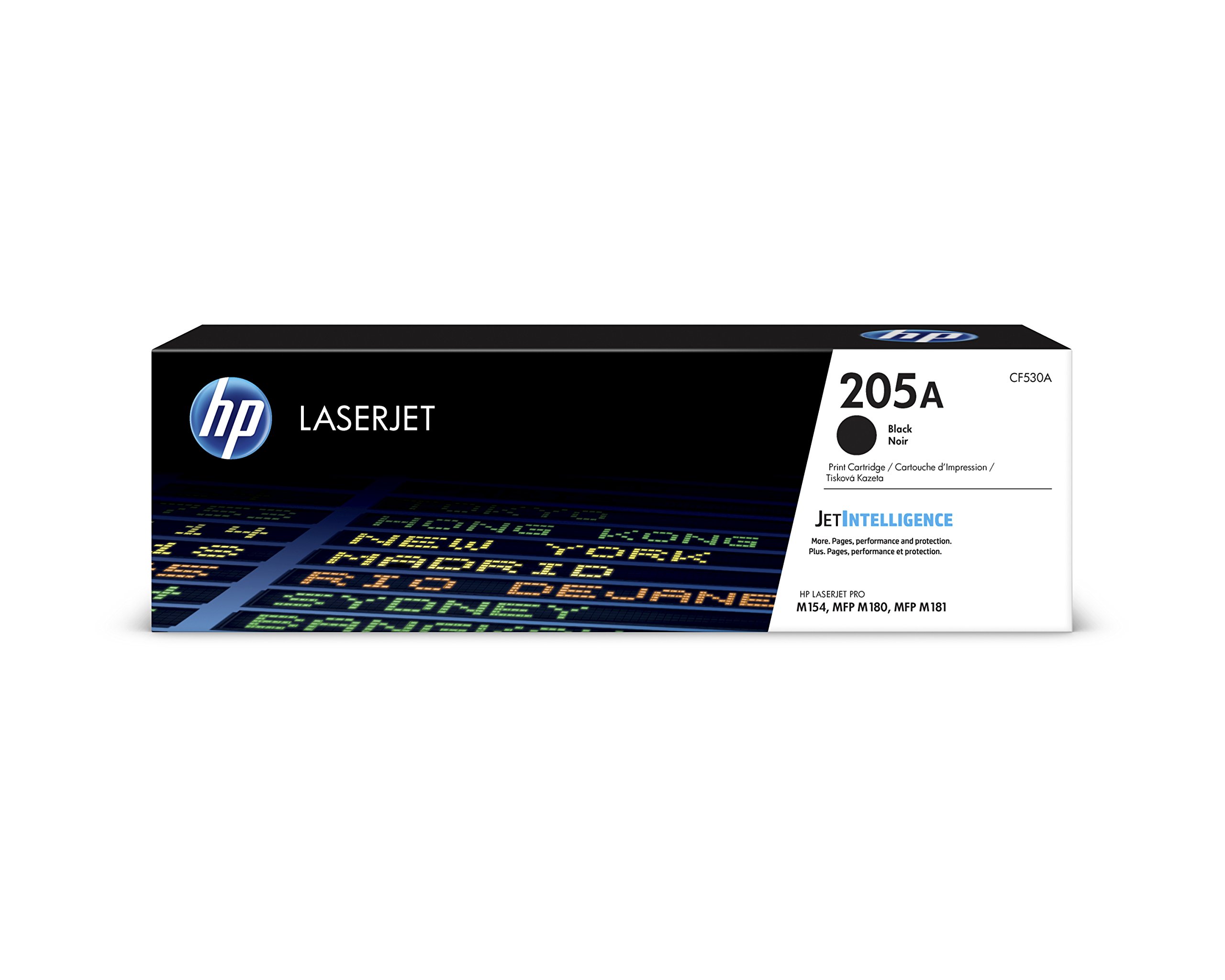 HP 205A CF530A, Negro, Cartucho Tóner Original, de 1.100 páginas, para impresoras HP Color LaserJet Pro MFP M180n y MFP M181fw
