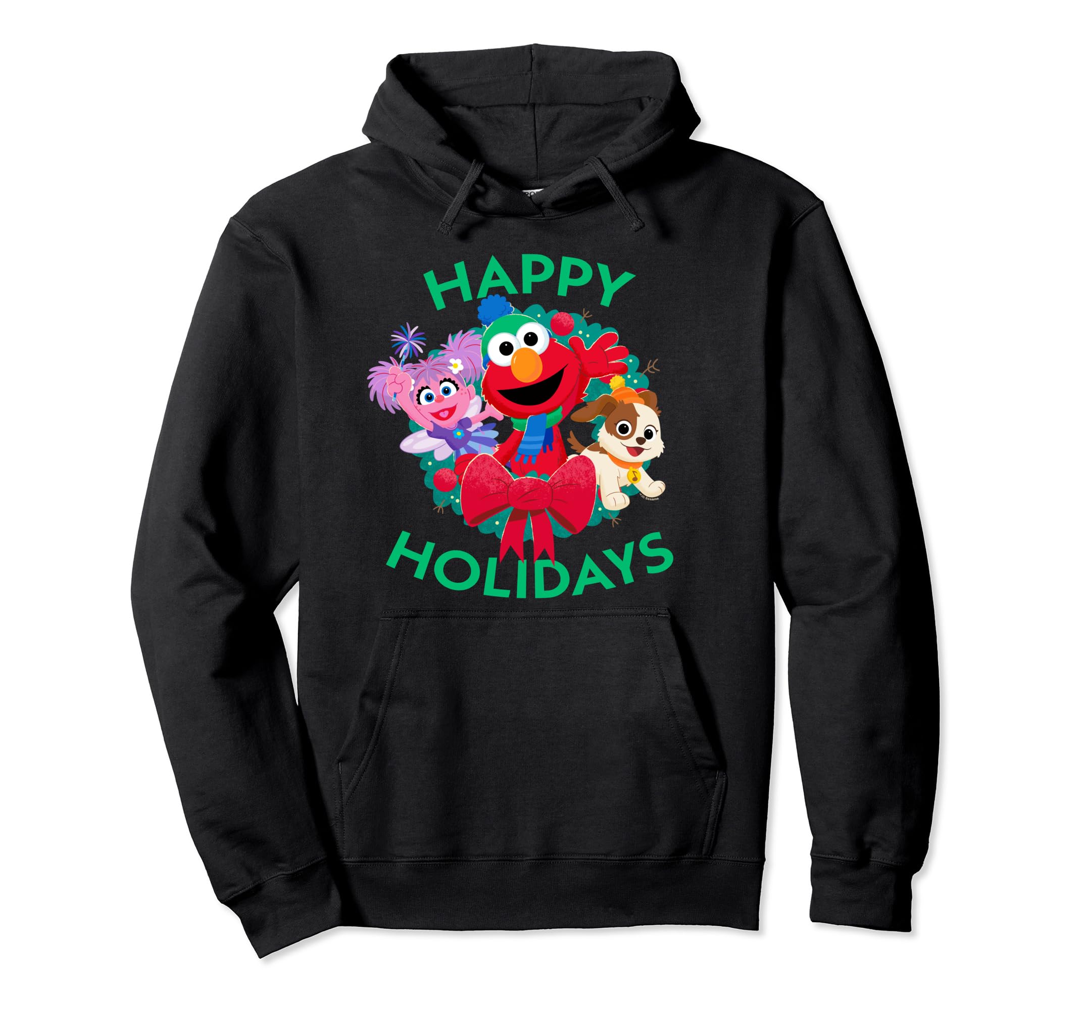 Sweat à capuche Sesame Street Elmo pull de Noël imprimé couronne - 2