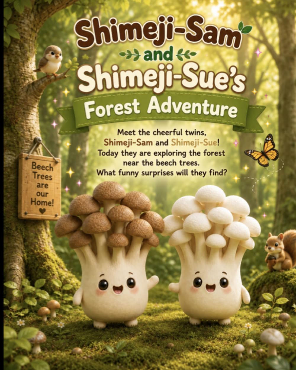 Shimeji Sam and ShimeJi Sue's forest adventure (Portobello mushroom friends)