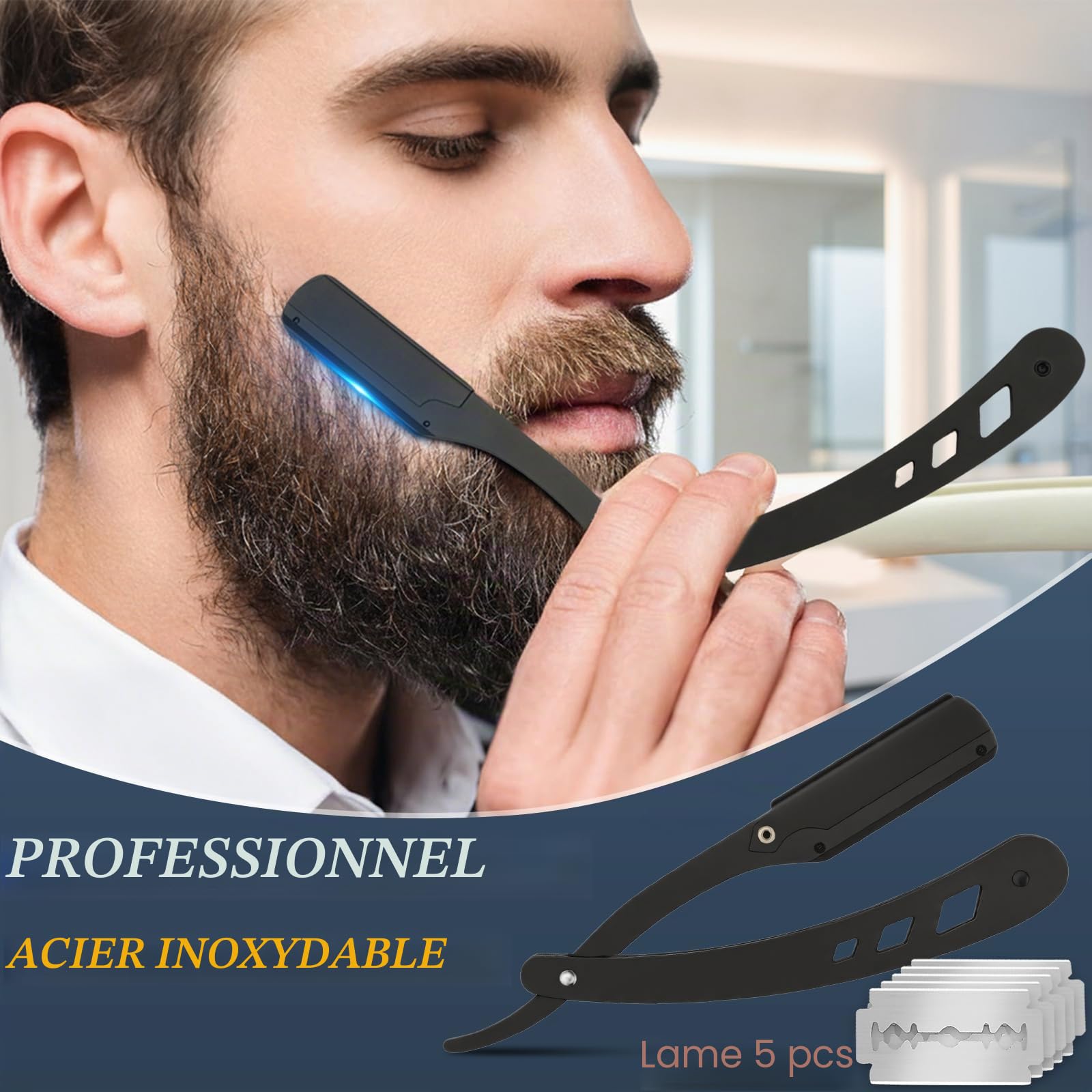 Oukzon Kit Barbe Homme, 10 en 1 Soin Barbe Homme, Coffret Barbe Homme avec Shampoing Barbe, Huile Barbe, Baume Barbe, Peigne Barbe, Brosse Barbe, Rasoir de Sureté, Ciseaux, Cadeau Homme