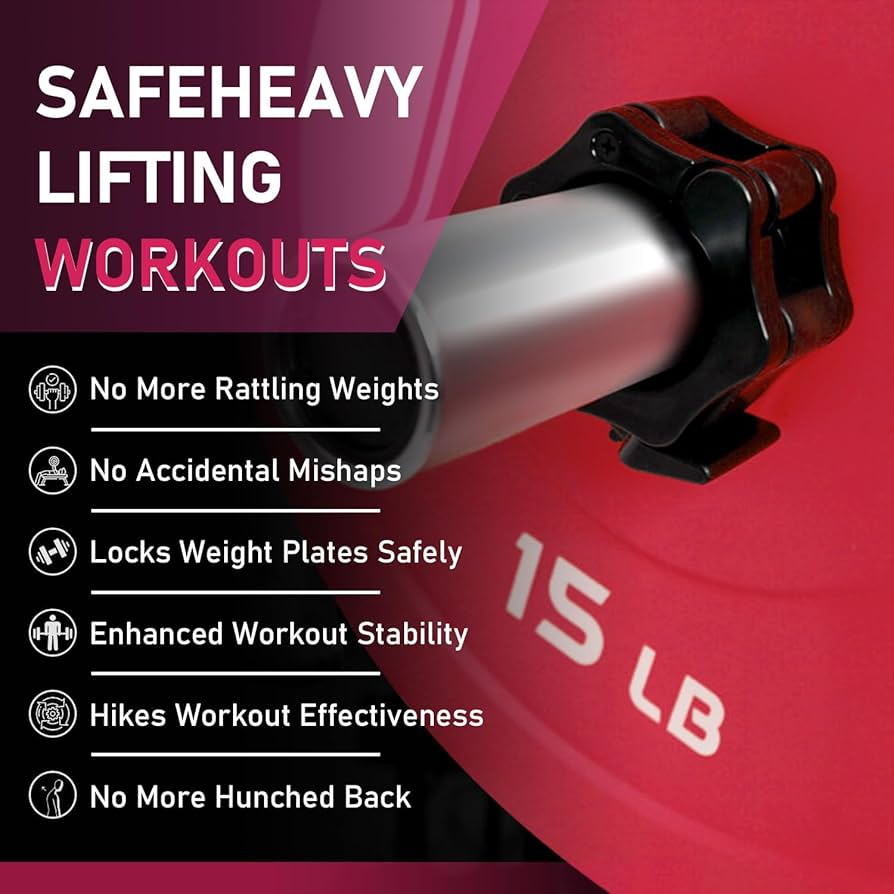 Taeku Barbell Clamp Collar 1 Pair Quick Release Locks Collar Clips