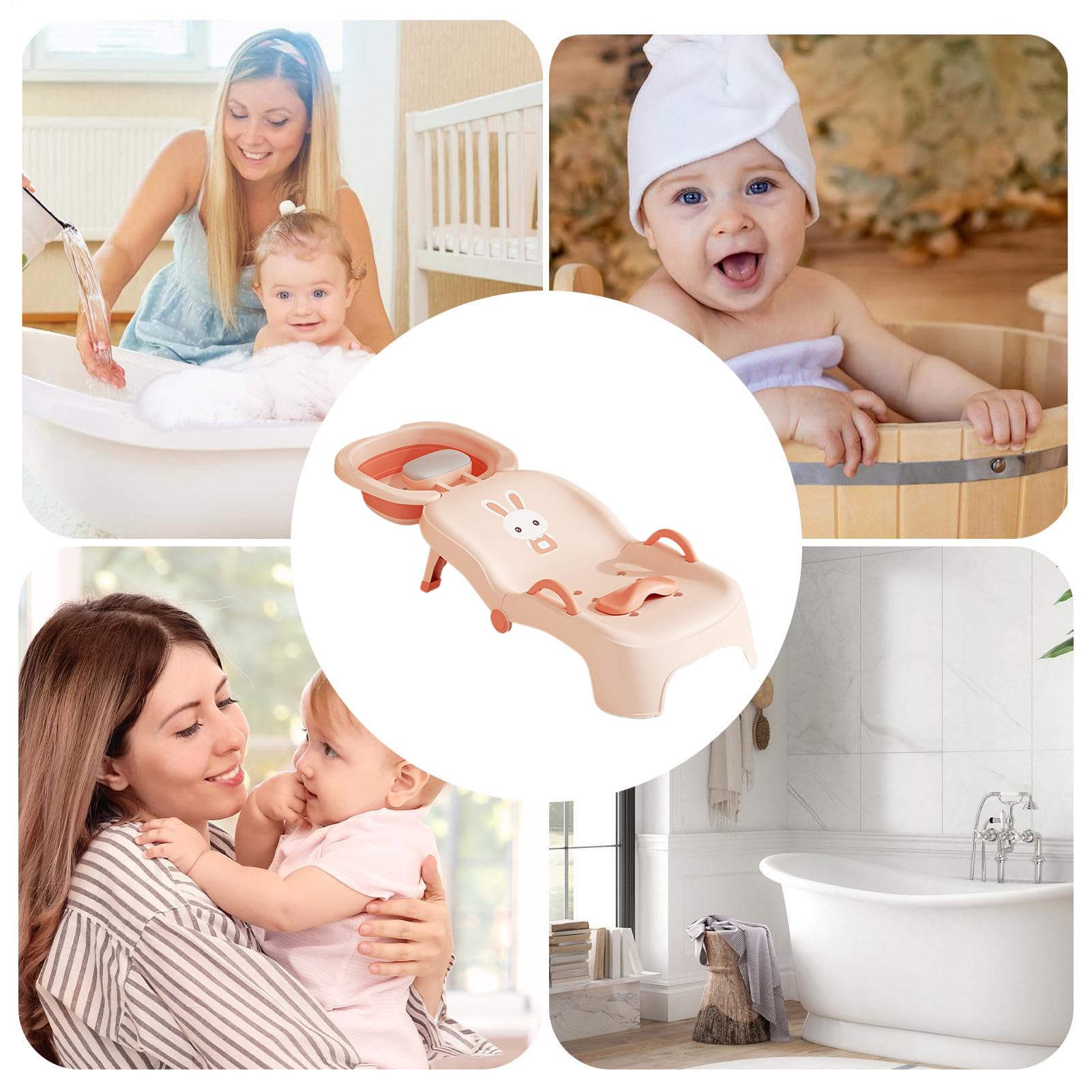 Shampoo-Stuhl für Kleinkinder,Klappbarer Shampoonier-Sessel | Baby Liegesitz Mit Kopfstütze Zu Hause Im Badezimmer Oder Salon