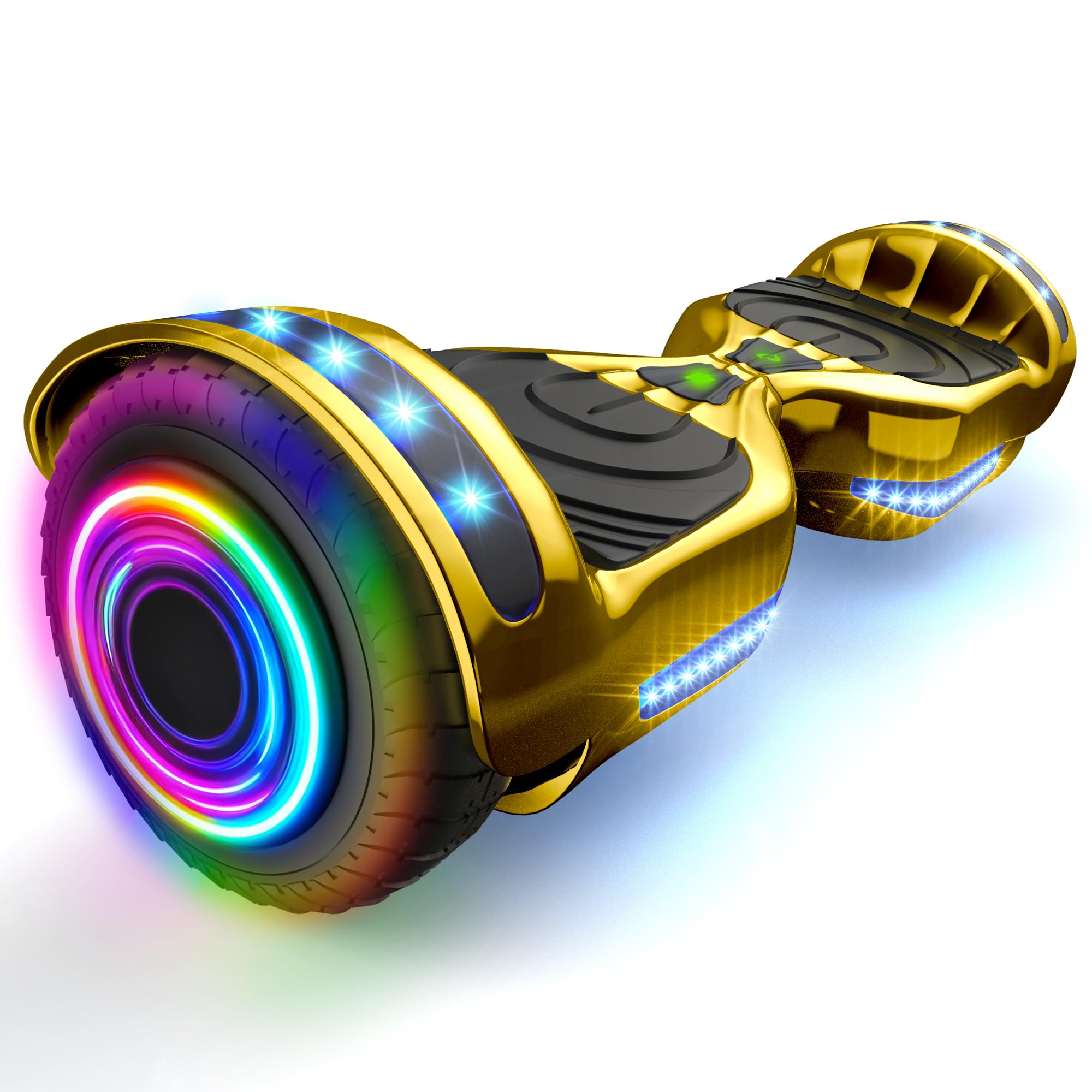 XERATH hoverboards for a 7-12 year old HS2.01 Bluetooth Flash Wheel,hoverboard built-in wireless speaker,self balancing scooters with LED Light (GOLD)