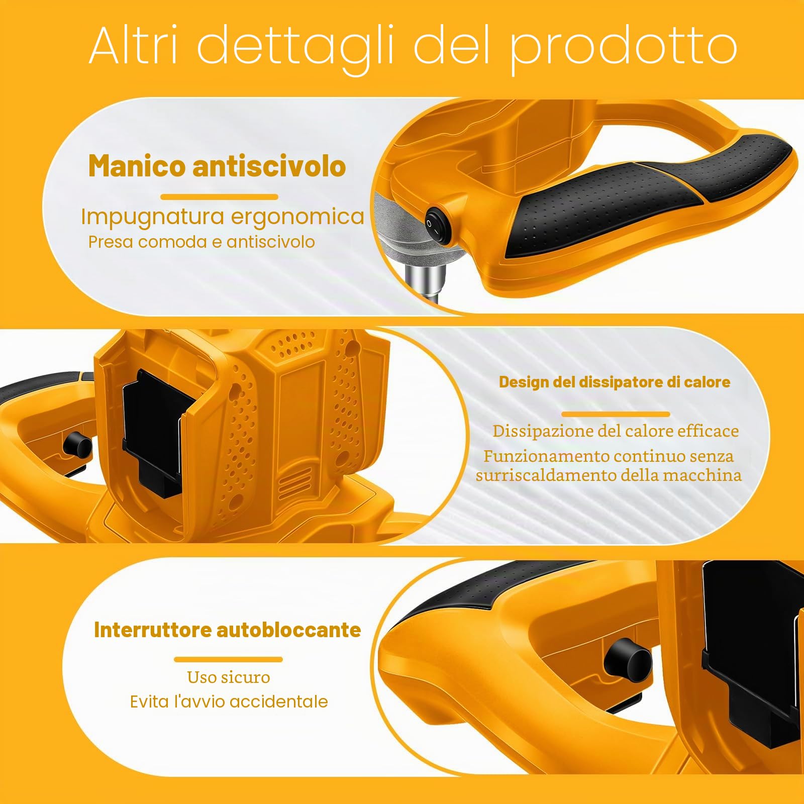 Agitatore a batteria per calcestruzzo per Dewalt 20V (senza batteria)