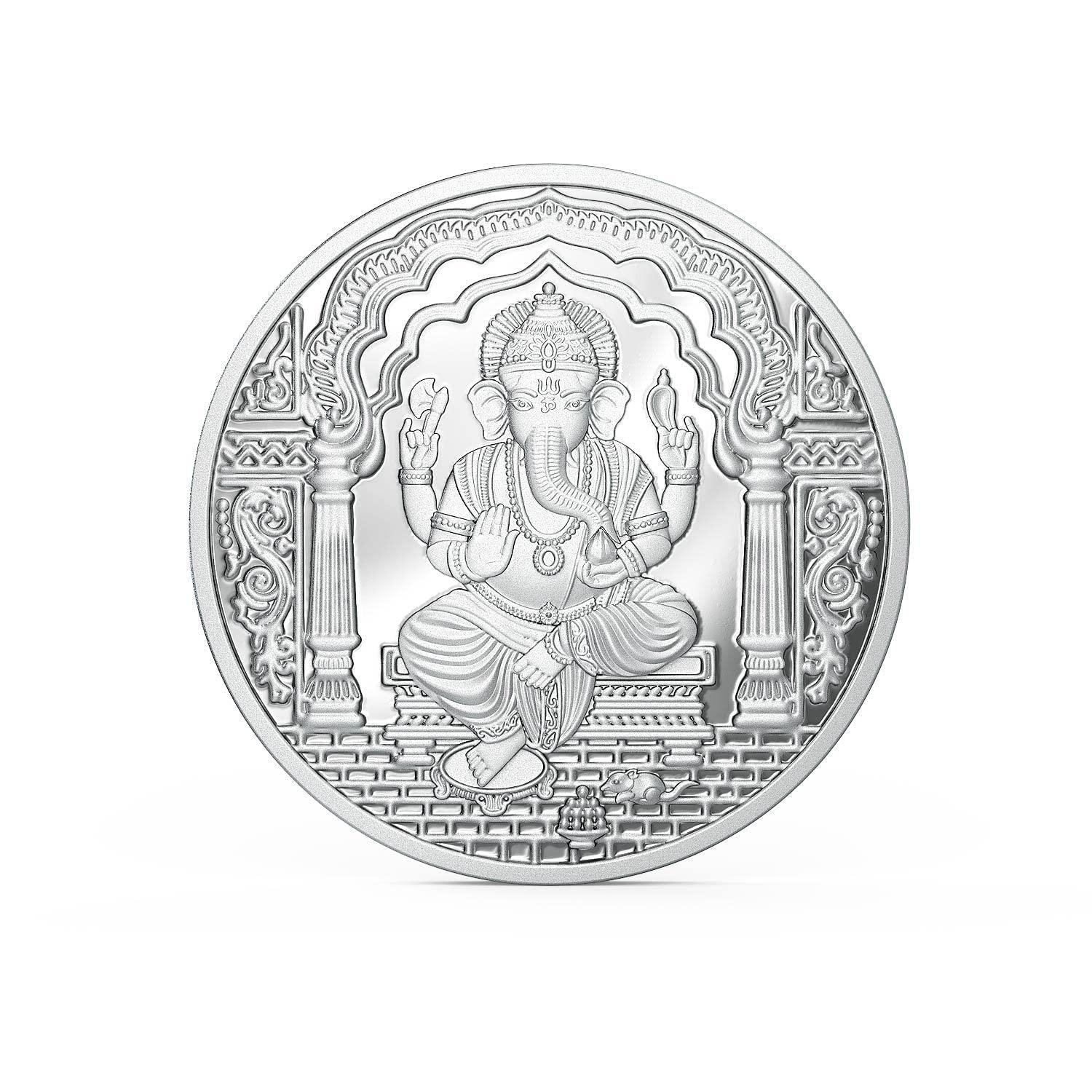 Laxmi Jewellers Pure 999 Silver Laxmi, Ganesh And Laxmi & Ganesh Coin For Diwali Festive Gift, Birthday, Marriage Gift, Goodluck Gift (WEIGTH-50,100 Grams)