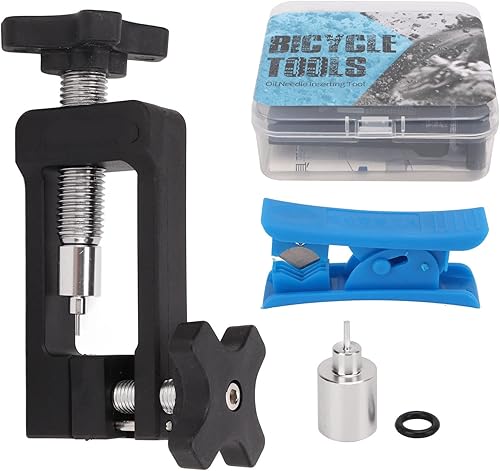 plplaaoo Herramienta de inserción de aguja de engrasamiento de bicicleta de montaña, herramienta de inserción de destornillador de aguja,