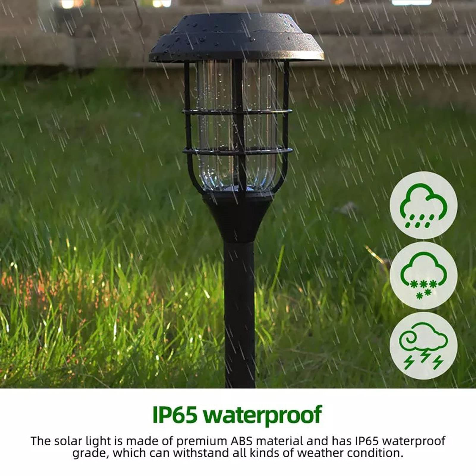 8er-Pack Solar-Wegeleuchten for den Außenbereich, helle LED-Solar-Gartenleuchten, Solar-Landschaftsleuchten for den Außenbereich, wasserdicht for Gärten, Wege, Gehwege und Einfahrten Lampen