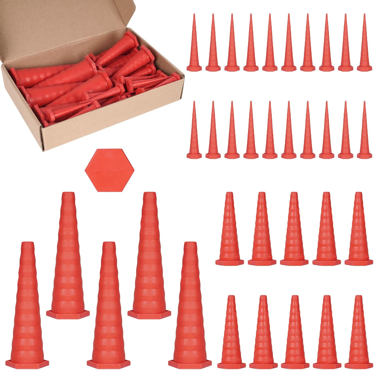 35Pcs Hydraulic Oil Line Service Plugs, Red Universal Rubber Hydraulic Hose Plugs for Plugging Oil Pipe, Hose Leakage, Three Sizes, Small, Medium and Large