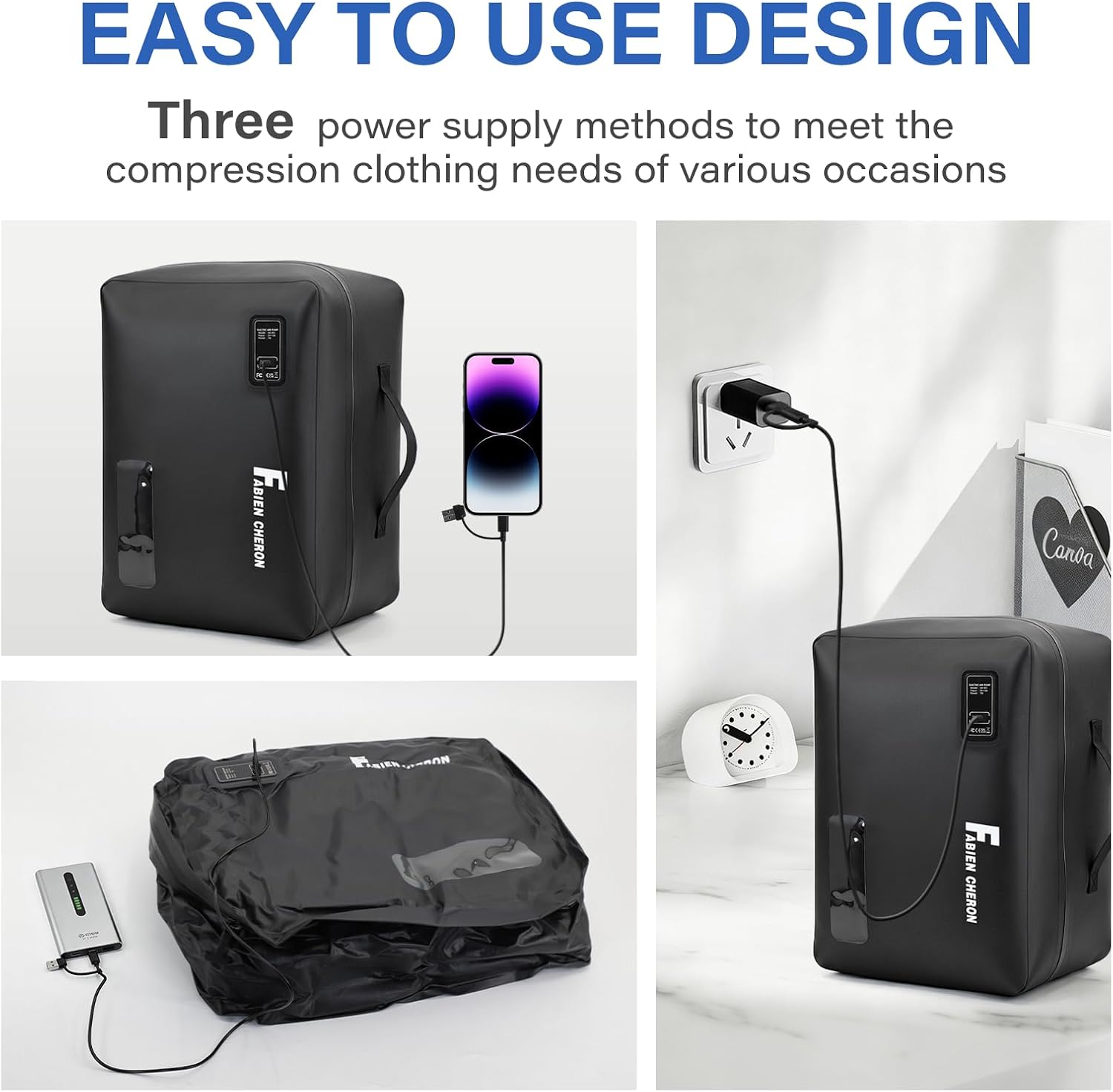 Vacuum Bags for Travel,40L Travel Vacuum Bags with Built-in Air Pump,180°Open, Reusable Compression Bags for Carry On Suitcases and Backpack(1PC(Built-in Air Pump))