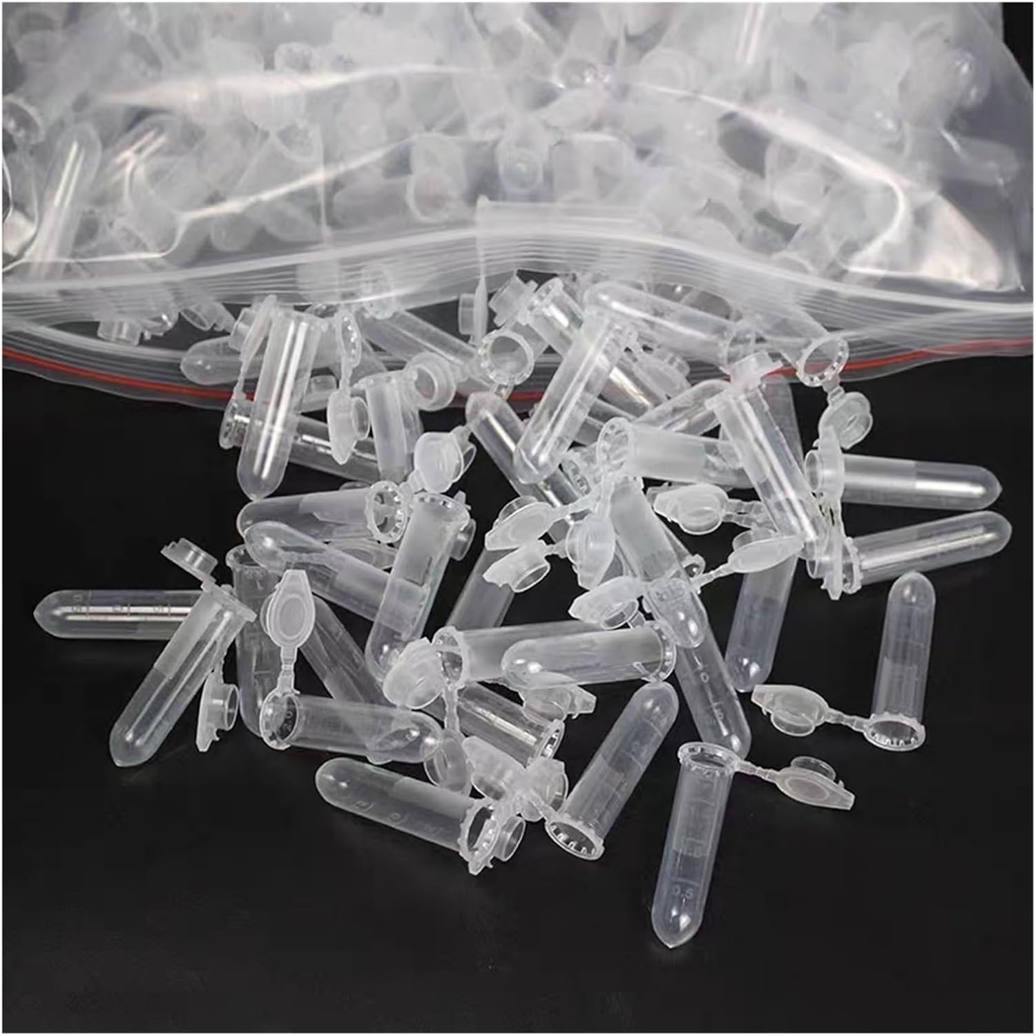 500pcs 2ml Transparent Plastic centrifuge Tube with Scale Round-Bottom Centrifugal Tube with Gland lid in Laboratory