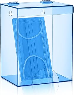 Kathfly 1 Pcs Acrylic Dispenser for Hairnet, Emesis Bags, Wall Mount Clear Acrylic Face Mask Holder for Beard Nets, Safety Glasses, Shoe Covers