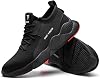 Black Safety Shoes Mens Safety Trainers Womens Steel Toe Cap Trainers Work Boots Lightweight Breathable Industrial Sneakers