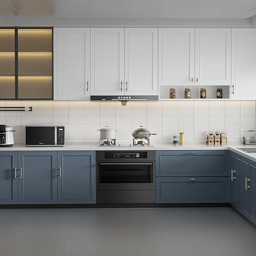 Miniatura 7 de Haliwu Paquete de 10 pomos de gabinete de níquel cepillado, pomos dorados para gabinetes de cocina, accesorios de cocina dorados, tiradores de un