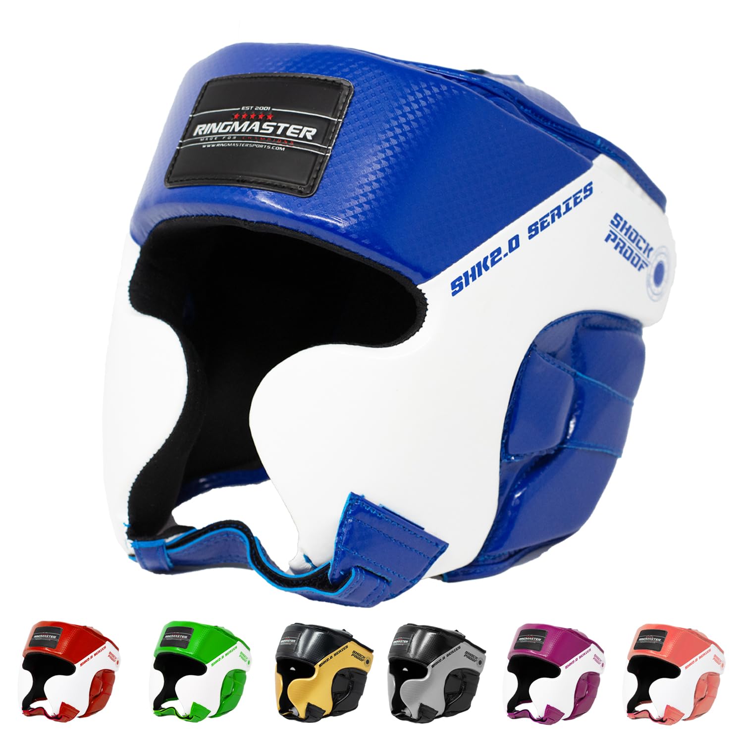 RingMaster Kids Head Guard Gear Boxing MMA Martial Arts Protector Kick (Blue, Extra Small) — image 1