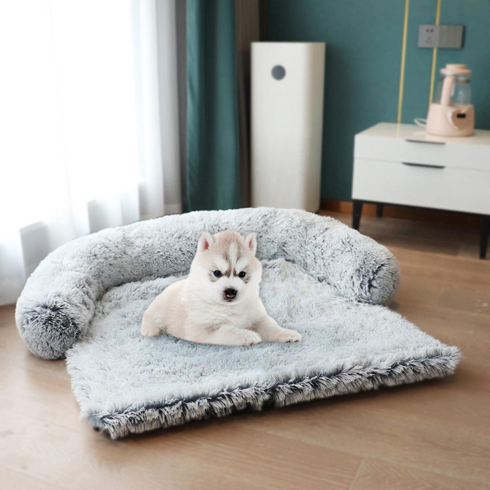 Coperta per animali domestici, traspirante, lavabile, per cani, gatti, conigli, colore grigio S