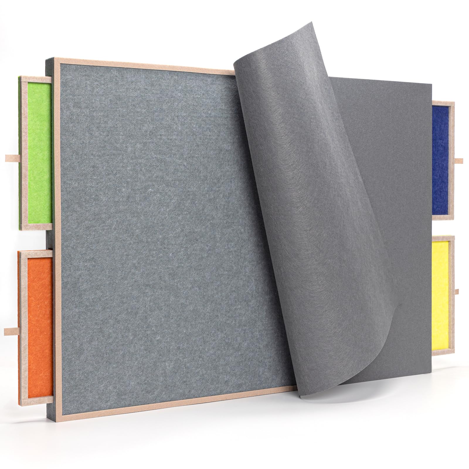 Puzzle Board with Drawers & Cover, Lightweight Felt Jigsaw Playing Board for 1000 Pieces, Portable Puzzle Display Board with Sorting Trays - Gray