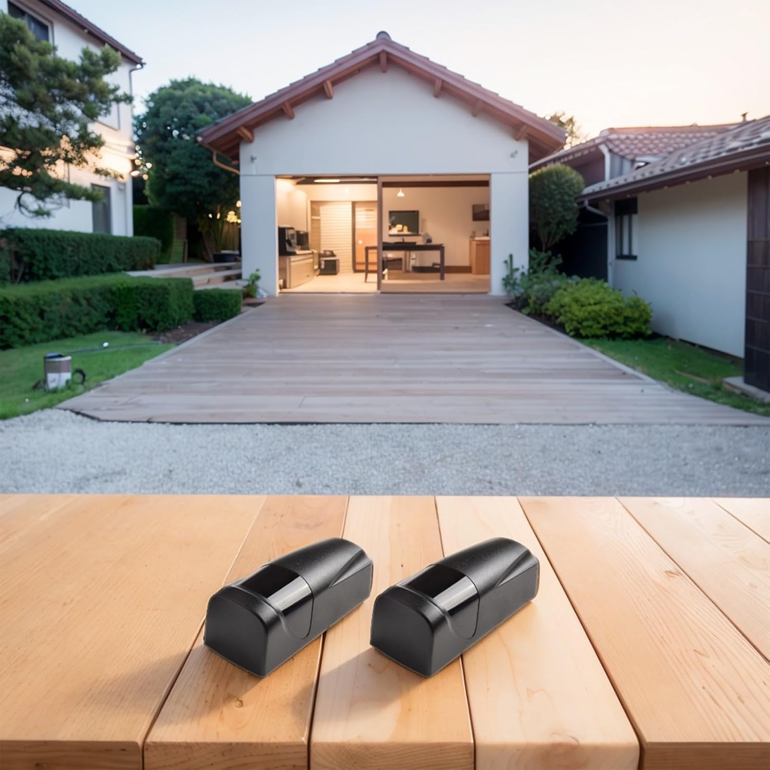 Infrared Safety Beam Photocell Detector for Garage Gate Door, Anti Interference, Detection Distance 5 15m