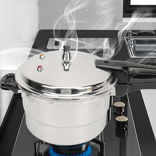 Miniatura 5 de Olla a presión de aluminio grueso, olla a presión para utensilios de cocina, válvulas de seguridad para olla de arroz con placa de vapor, olla a