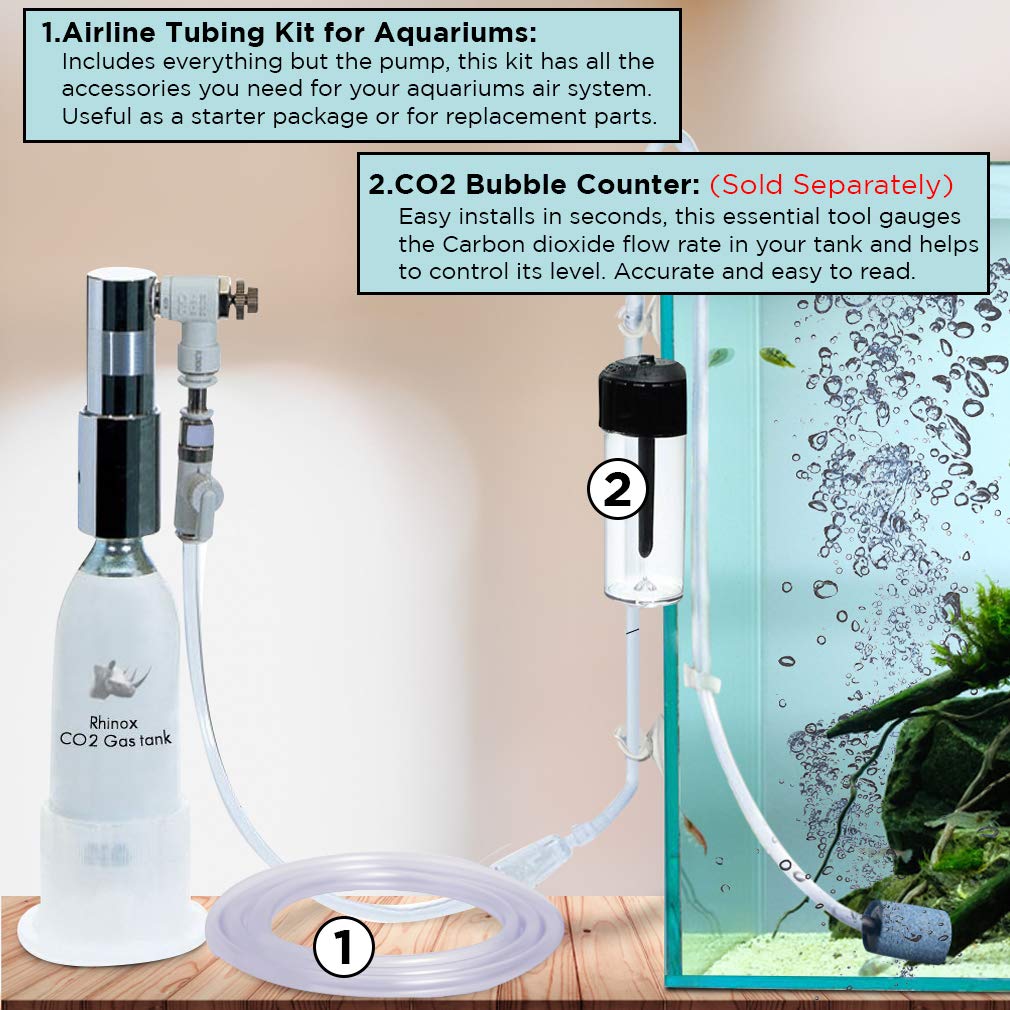 air pump bubbles in tubing CO2 generator setup