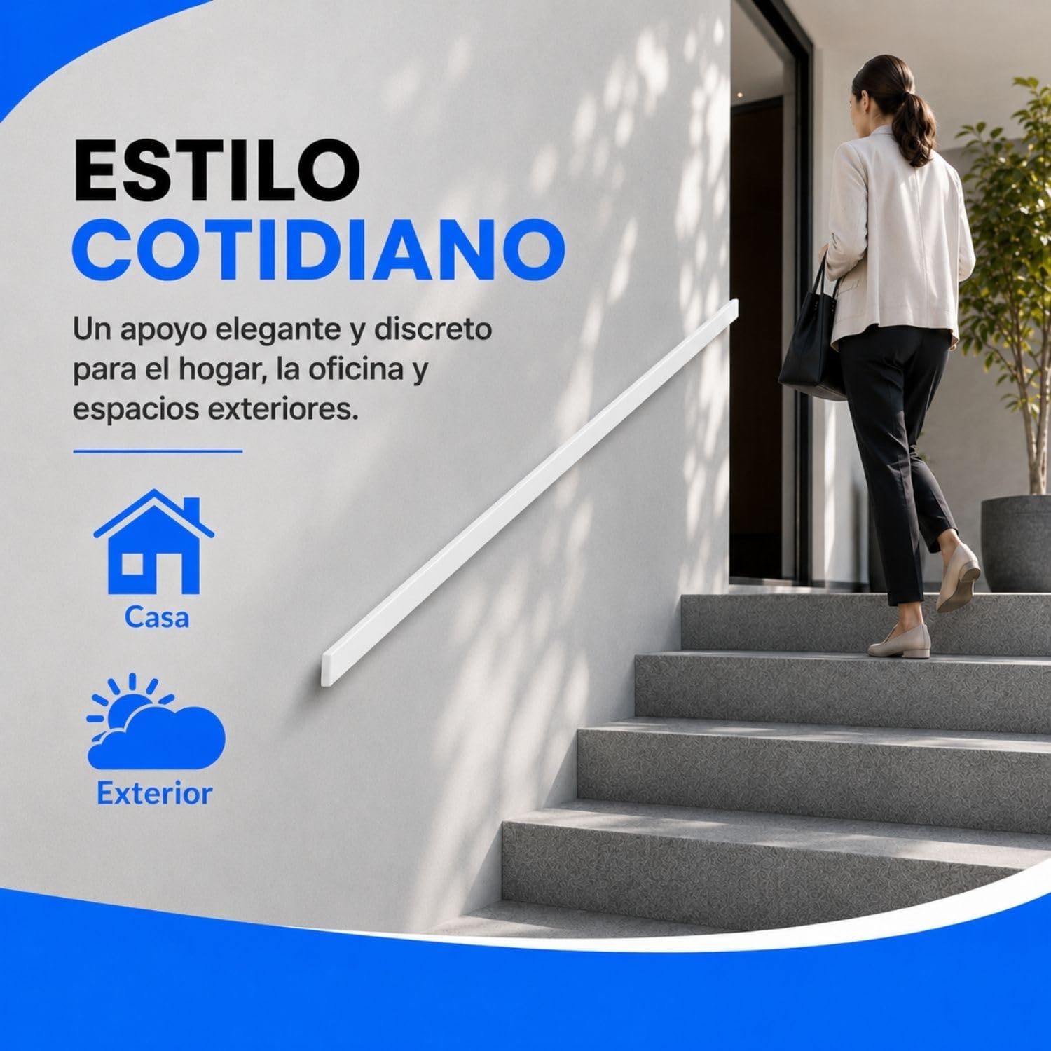 INOXLM - Pasamanos Rectangular 40 x 20 mm de Acero Pintado Blanco | Made in Italy Color Negro | Ideal para Uso en Interiores y Exteriores | Bricolaje (160 cm)
