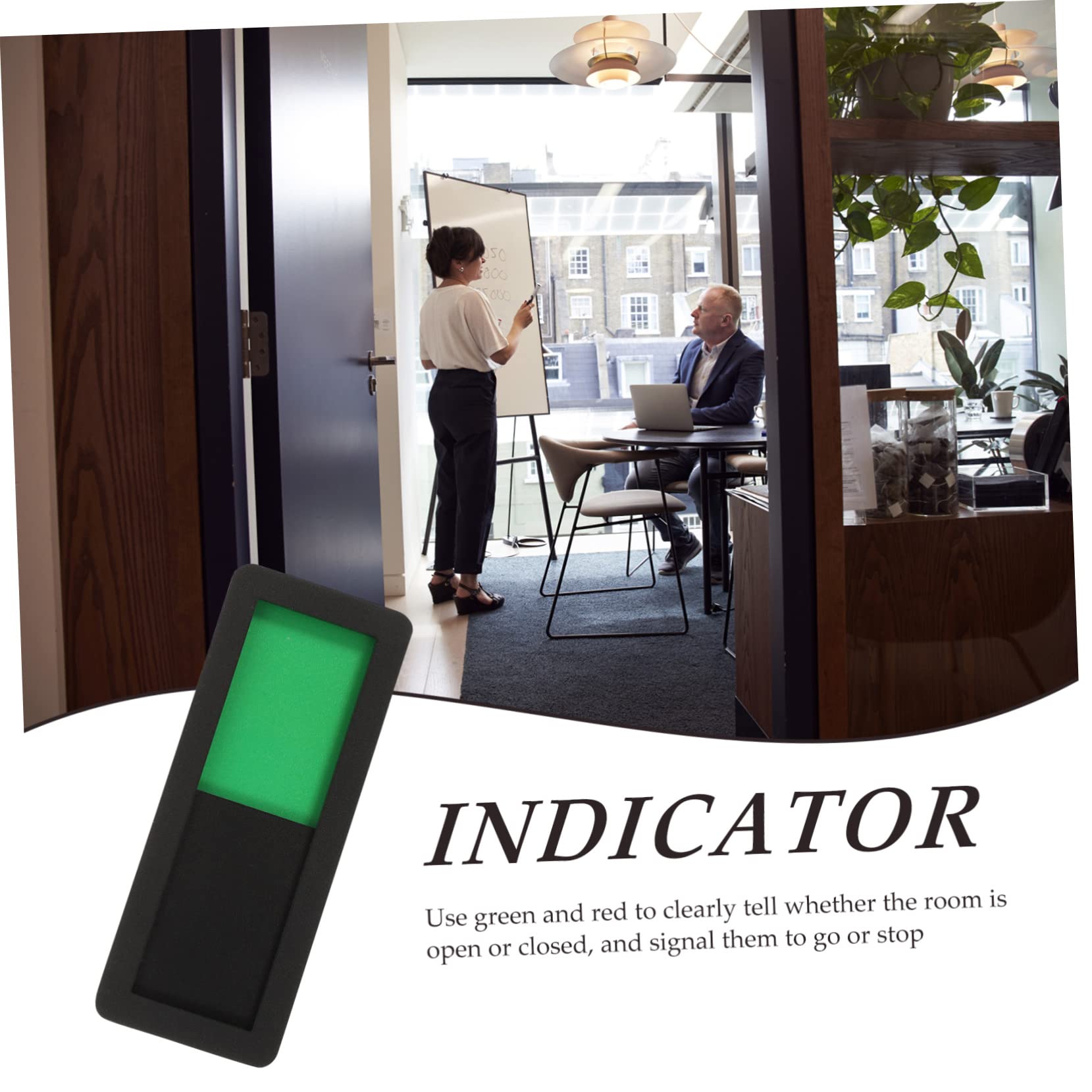 HOODANCOS Office Privacy Sign Sliding Door Indicator Acrylic Status Switching House For Meeting