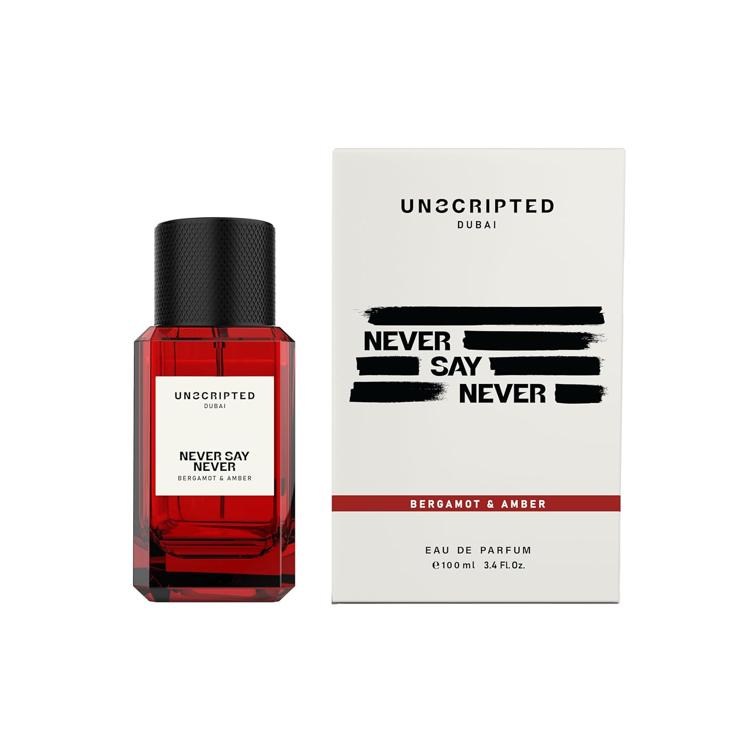 Unscripted Never Say Never - Bold, Long-Lasting Perfume For Men And Women - Floral-Fruity Women Perfume with Notes of Amber and Citrus - 3.4 oz