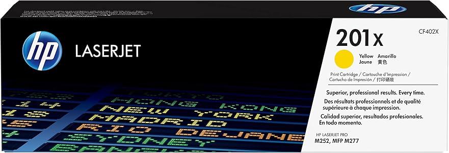 HP CF402X 201X Cartuccia Laser, Giallo