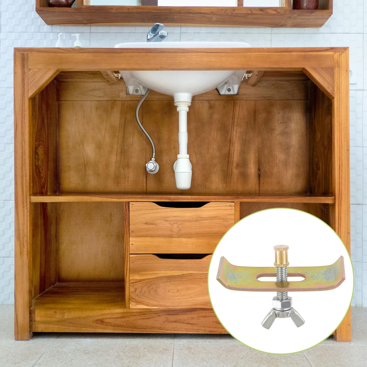6 Sets Sink Clips Colored Zinc Undermount Sink Brackets Bathroom Kitchen Ceramic Sink Basin Support Clamps for Marble Granite Vanity Countertop Installation Repair Kit