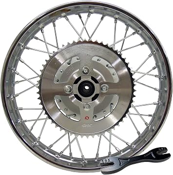 Rear Rim Wheel Assy Sprocket Heavy Duty Spokes Compatible with 2002-Up TTR125 TTR 125L 16"
