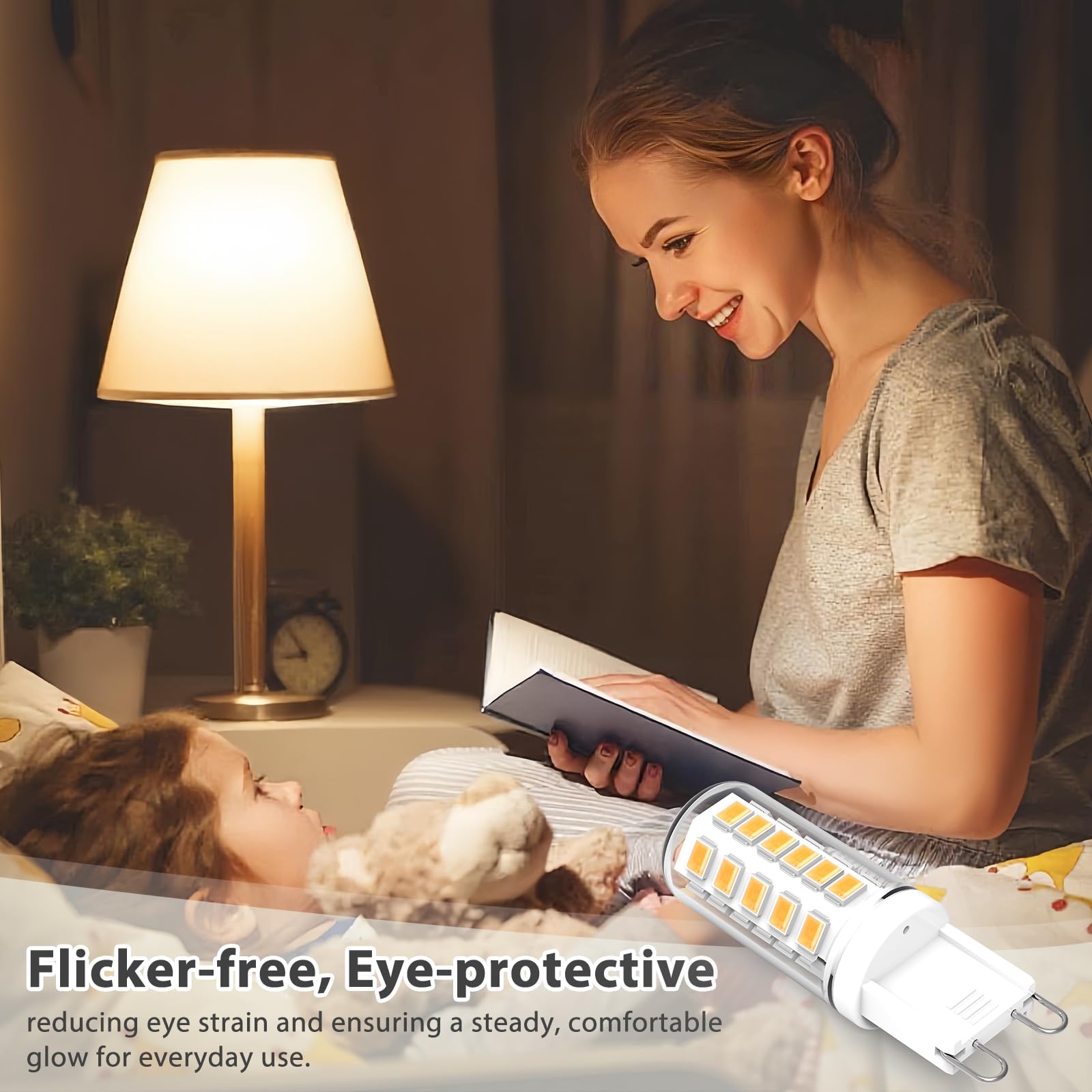 Eco.Luma G9 LED Bulbs Warm White 2700K, 3W Equivalent 40W-50W G9 Halogen, 500LM, No Flicker, Non-Dimmable - Image 3