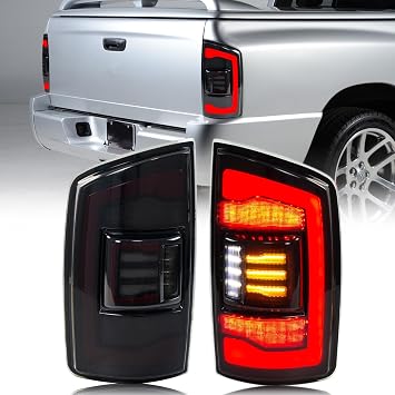 New Accessary for Dodge Ram 3rd Gen 1500/2500/3500 2003 2004 2005 LED Tail Lights Sequential Signal Start-up Animation Replacement Kit Assembly