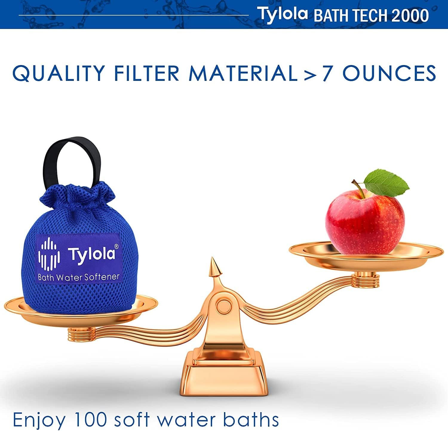 Bath Tub Filter for Hard Water & Chlorine | Reduces Hard Water& Irritants for Softer Skin, Healthier Hair | Cation Exchange Resin Technology | Ideal for Sensitive Skin, Bath Tech 2000 by Tylola thumbnail