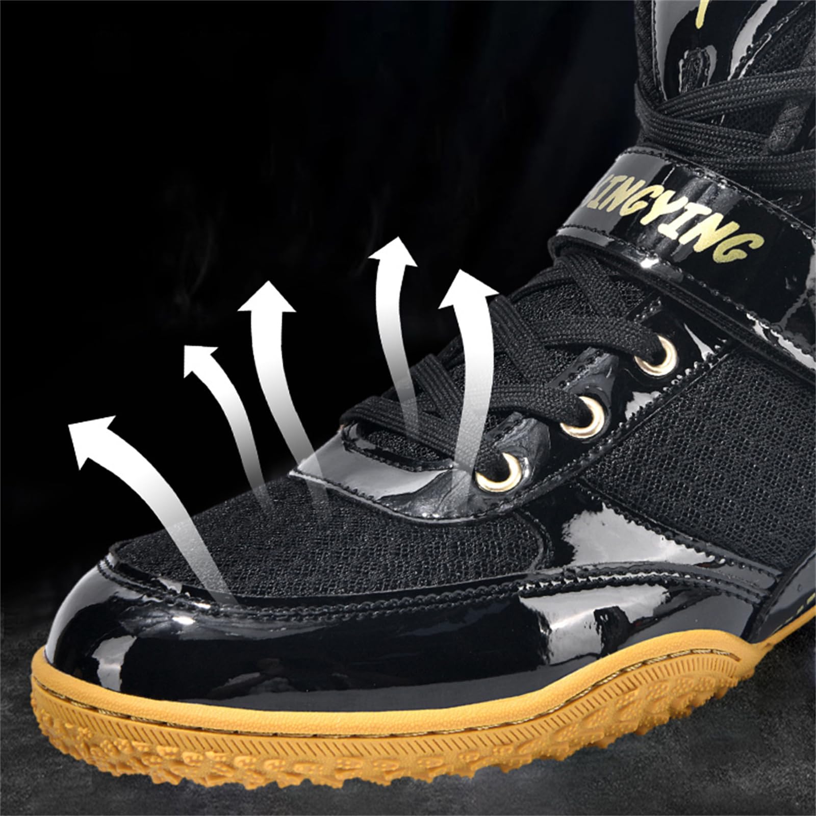 Zapatillas Boxeo Caña Media Hombre Botas Lucha Fitness Transpirables