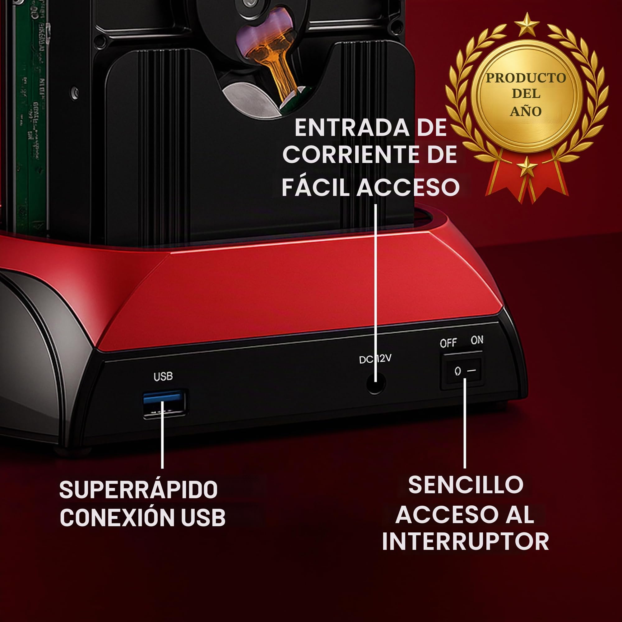 Retoo Estación De Acoplamiento del Disco Duro, USB 2.0, Base De Conexión para SATA I/II/III, HDD O SSD De 2.5"/3.5", Carcasa Disco Duro Externo Sata, Compatible con Windows