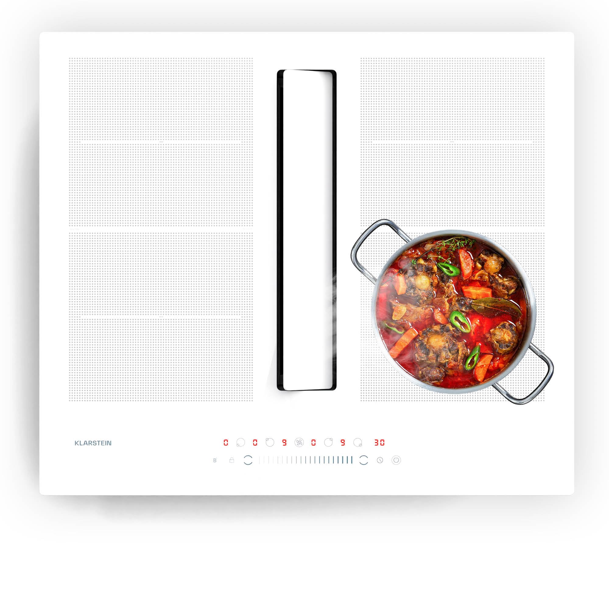 Klarstein Chef-Fusion Induction Hob with Integrated Hood, top view