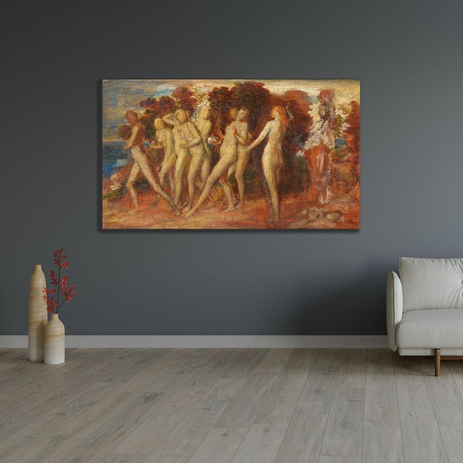 ArtDirect A Bacchanal Unframed Art Print Giclee Poster by George Frederic Watts - Ready for Framing with Customization Sizes 10x6, 14x8, 20x12, 36x21, 48x28 and 60x35 inches